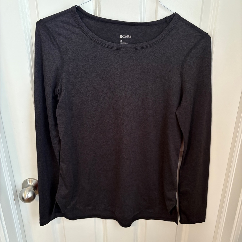 Zella Buttery Soft Longsleeve Charcoal Athleisure Tee Women’s Medium